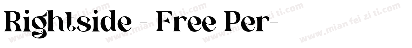 Rightside - Free Per字体转换